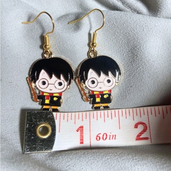 Earrings Harry Potter Gift Funko Style Kawaii Hogwarts Gryffindor Wizard Witch - Picture 2 of 3